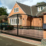 Wrought Iron Bespoke Large Gates, Automatic Gates, Electric Gates, Security Gates from J F Fabrications Chesterfield